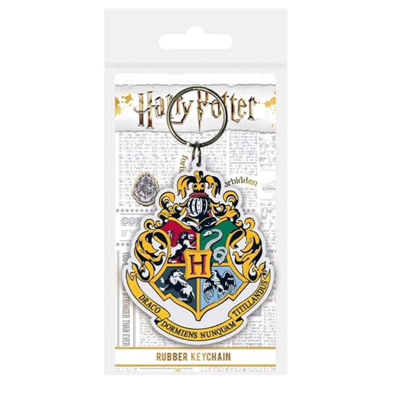 Pyramid International HARRY POTTER Hogwarts Crest Rubber Keyring - Official Merchandise