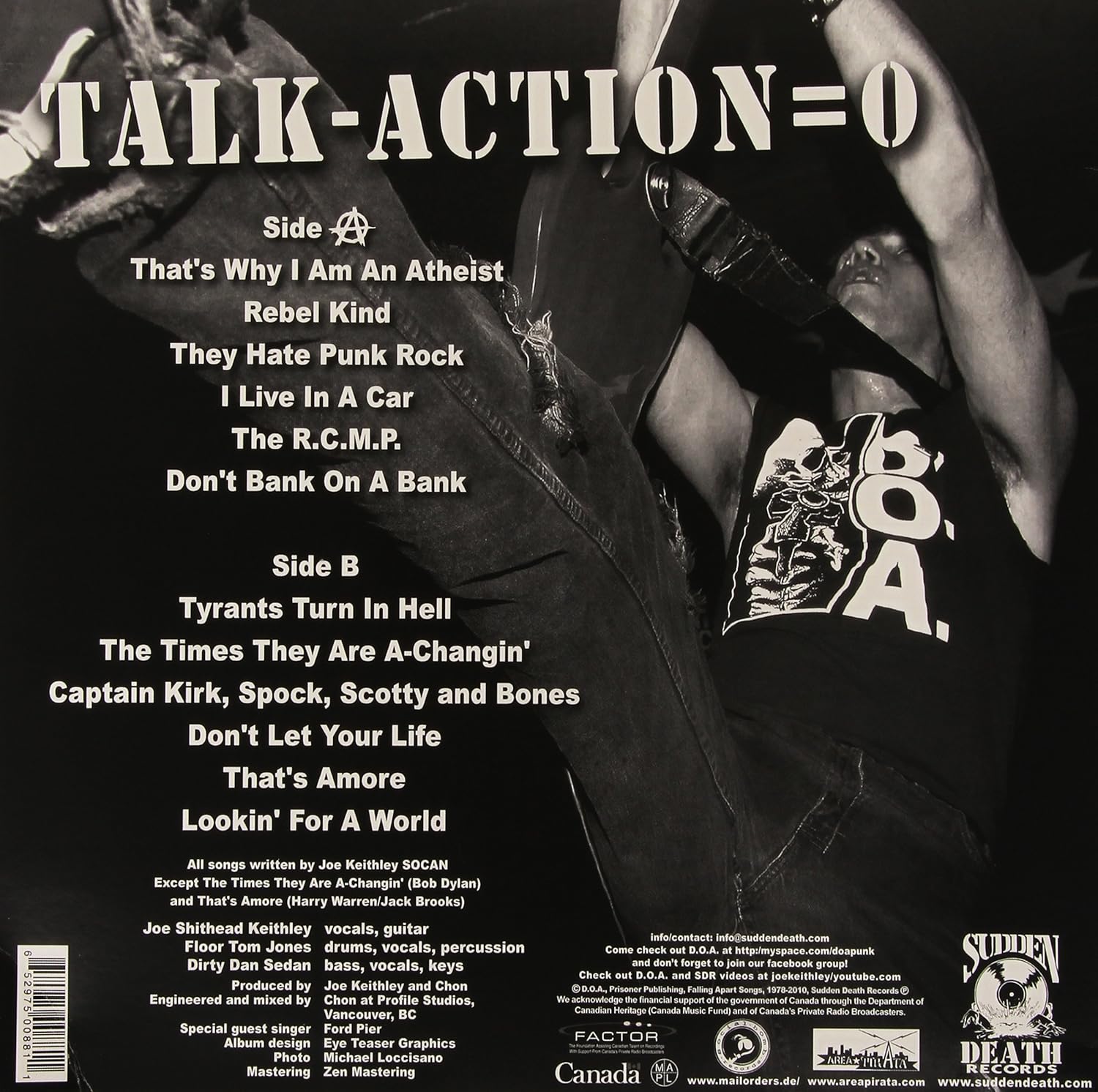 Talk Minus Action = Zero