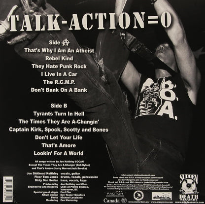 Talk Minus Action = Zero