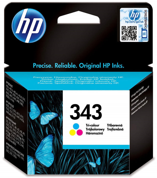 HP C8766EE 343 Original Ink Cartridge, Tri-color, Single Pack