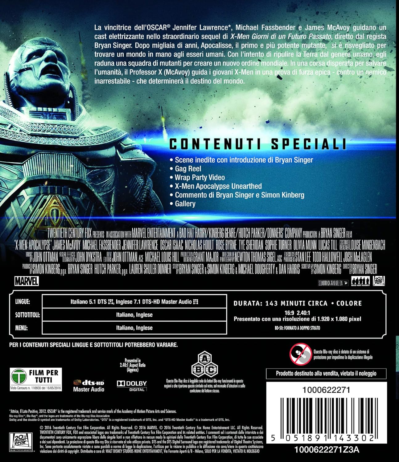 x-men - apocalisse BluRay Italian Import