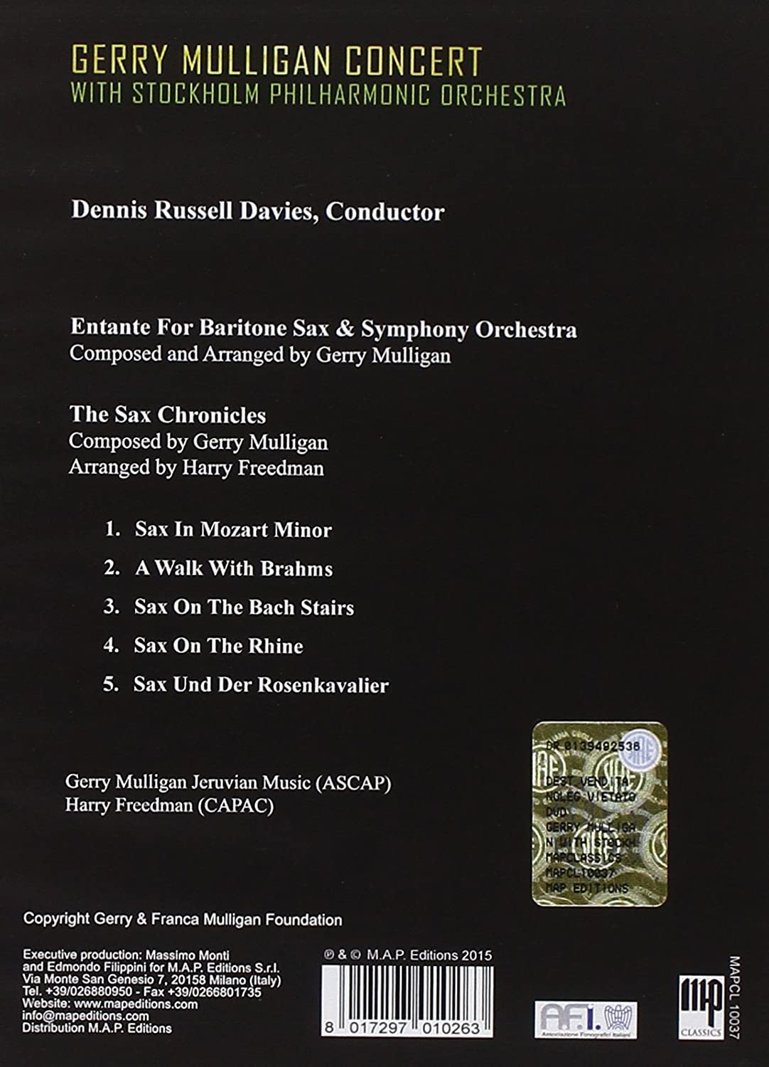 Gerry Mulligan Concert with Stockholm Philharmonic Orchestra