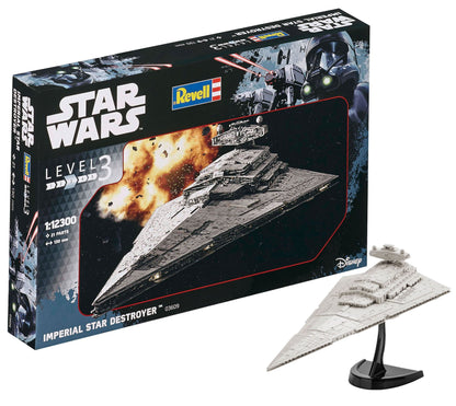 Revell 03609 Star Wars Imperial Star Destroyer 1:12300 Scale Unbuilt/Unpainted Plastic Model Kit Without Glue, Paint & Brush