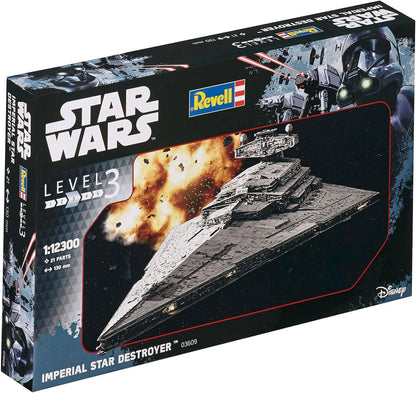 Revell 03609 Star Wars Imperial Star Destroyer 1:12300 Scale Unbuilt/Unpainted Plastic Model Kit Without Glue, Paint & Brush