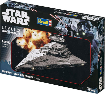 Revell 03609 Star Wars Imperial Star Destroyer 1:12300 Scale Unbuilt/Unpainted Plastic Model Kit Without Glue, Paint & Brush