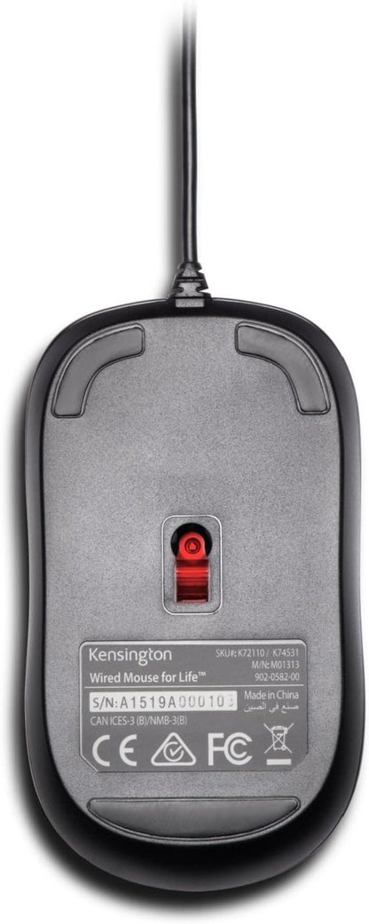 Kensington K72110EU Wired ValuMouse Mouse for Windows/Mac/Mac OS/Mac OS X - Bla