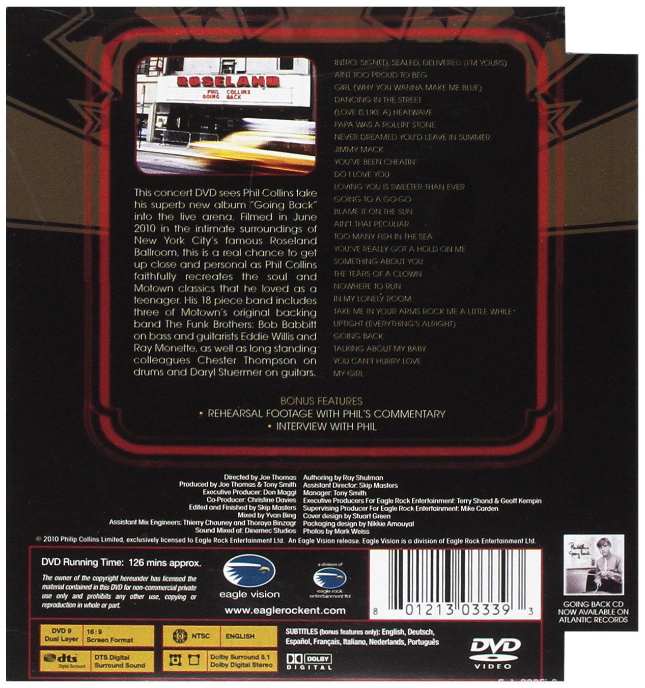 Phil Collins - Going Back - Live At Roseland Ballroom, NYC (DVD