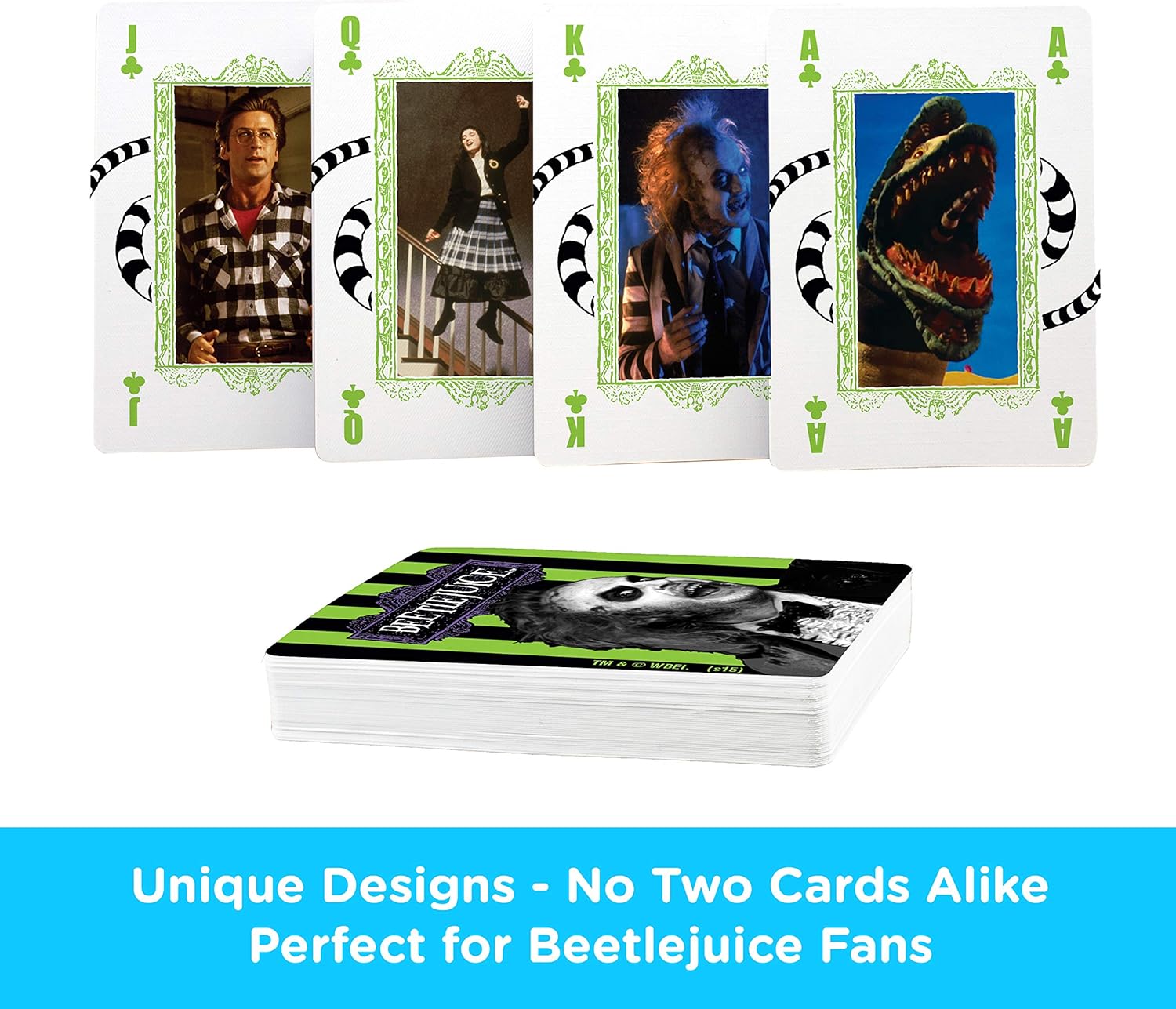AQUARIUS Beetlejuice Playing Cards - Beetlejuice Themed Deck of Cards for Your Favorite Card Games - Officially Licensed Merchandise & Collectibles