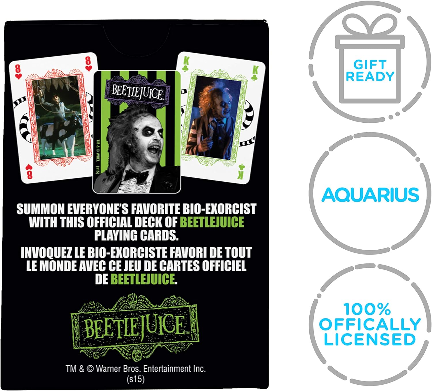 AQUARIUS Beetlejuice Playing Cards - Beetlejuice Themed Deck of Cards for Your Favorite Card Games - Officially Licensed Merchandise & Collectibles