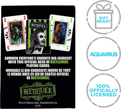 AQUARIUS Beetlejuice Playing Cards - Beetlejuice Themed Deck of Cards for Your Favorite Card Games - Officially Licensed Merchandise & Collectibles