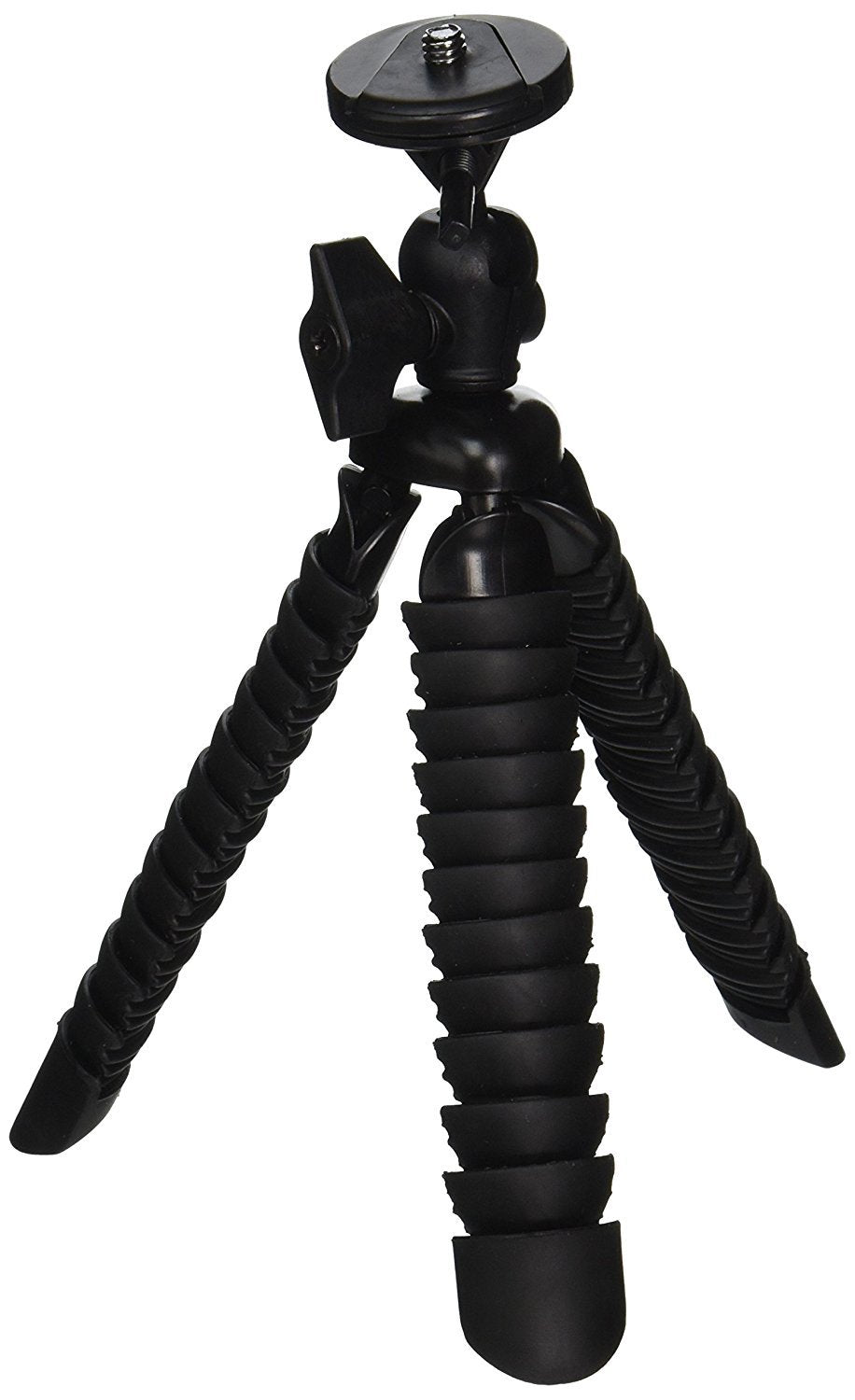 Vivitar 7 Inch Rubberized Flexible Sturdy Black Spider Tripod, Standard Camera Mount, Perfect for Travel (VIV-SP-7-BLK