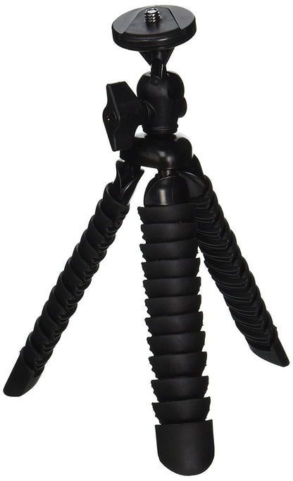 Vivitar 7 Inch Rubberized Flexible Sturdy Black Spider Tripod, Standard Camera Mount, Perfect for Travel (VIV-SP-7-BLK