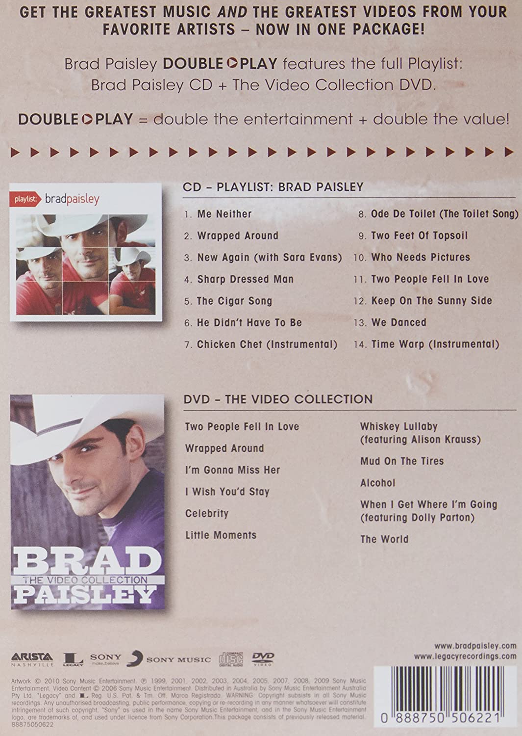 brad paisley - double play (1 CD+DVD)