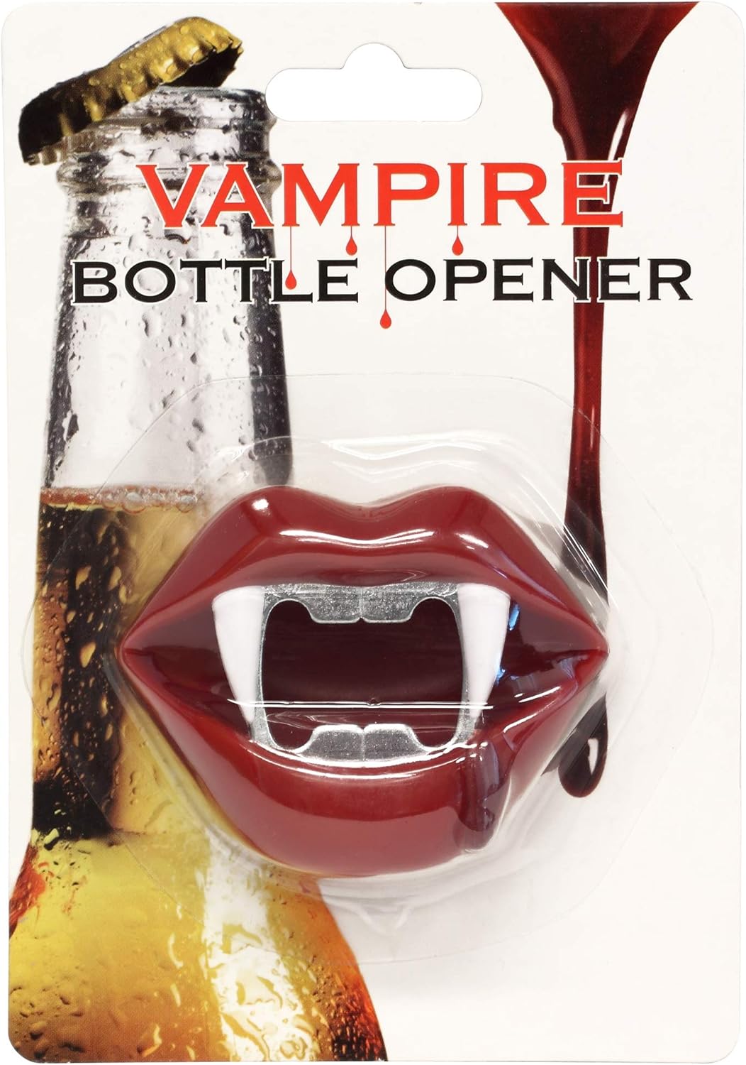 Barbuzzo UTU3BR0002 Vampire Bottle Opener, Plastic, Red