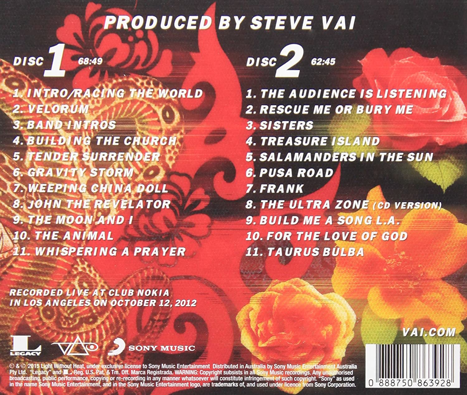 Stillness in Motion : Vai Live in L.a.