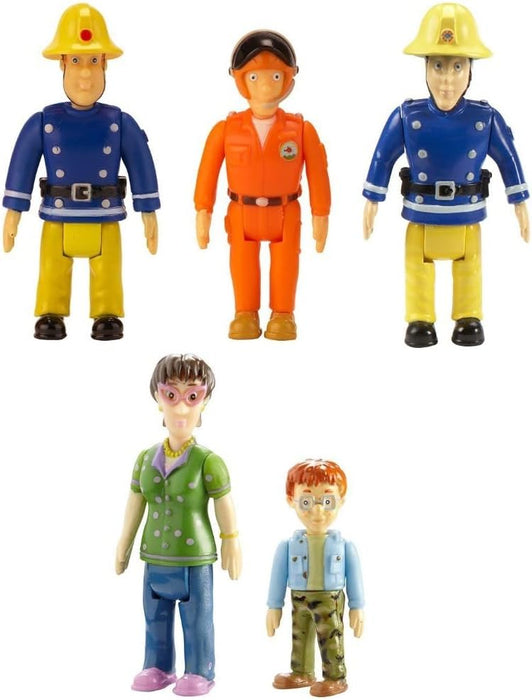 Fireman Sam Action Figures 5-pack, scaled play preschool poseable figures, imaginative play & Fireman Sam: Pocket Library + Fireman Sam: Pocket Library