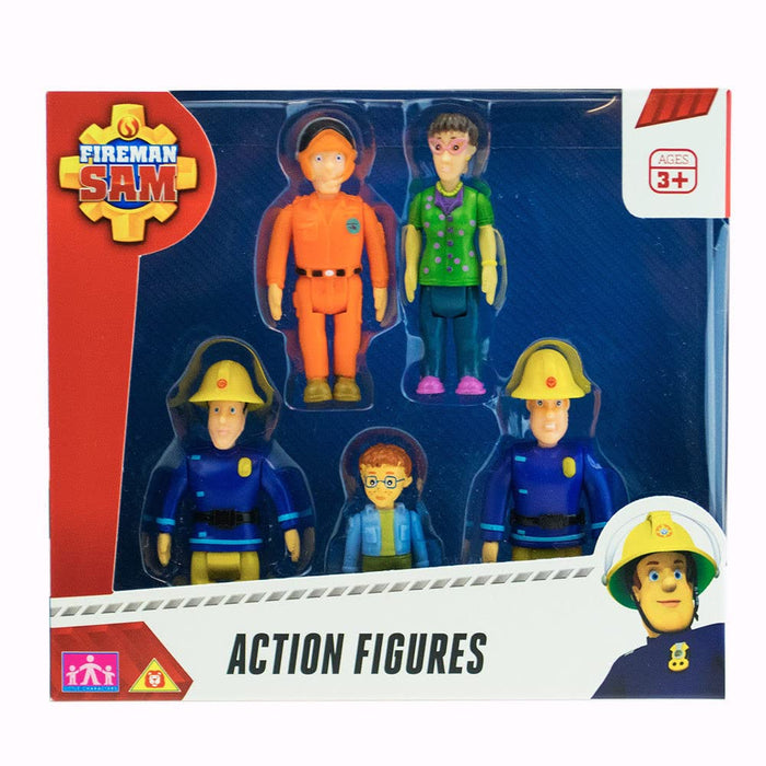 Fireman Sam Action Figures 5-pack, scaled play preschool poseable figures, imaginative play & Fireman Sam: Pocket Library + Fireman Sam: Pocket Library