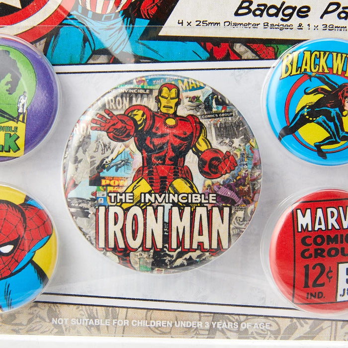 Pyramid International Marvel Retro Iron Man Badge, Multi-Colour, 10 x 12.5 x 1.3 cm