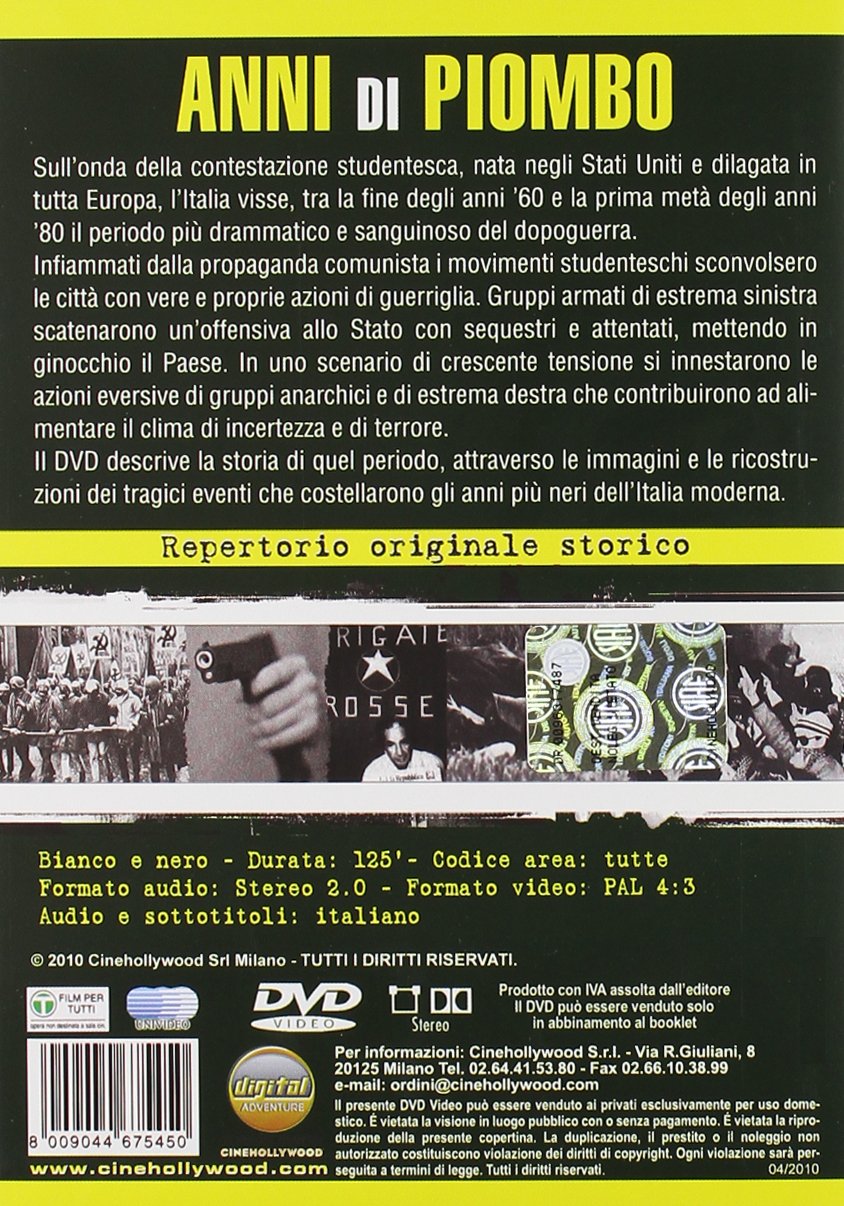 Gli Anni Di Piombo (Dvd+Booklet