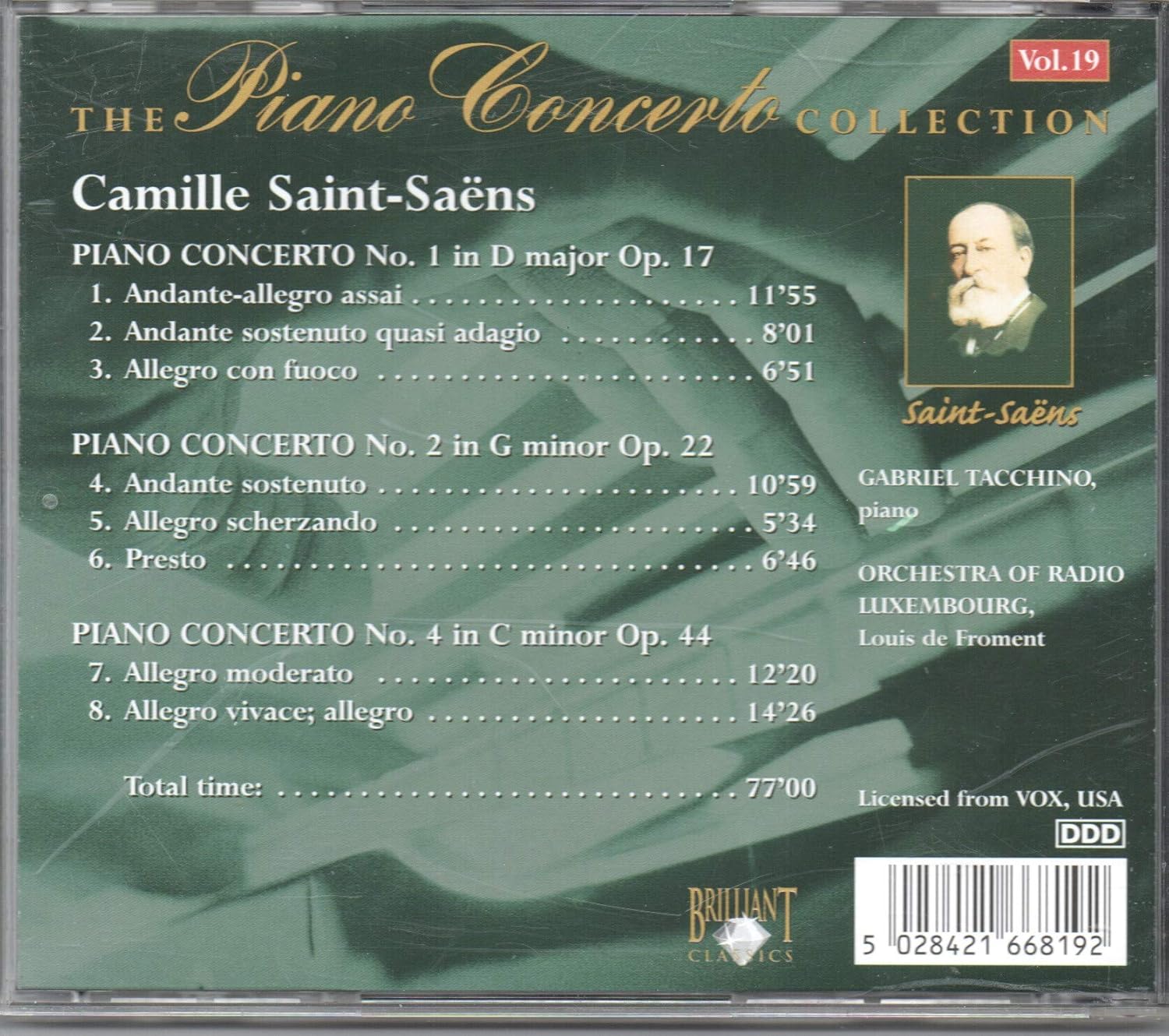 Saint-Saens - Piano Concertos 1 2 & 4 ( Vol. 19