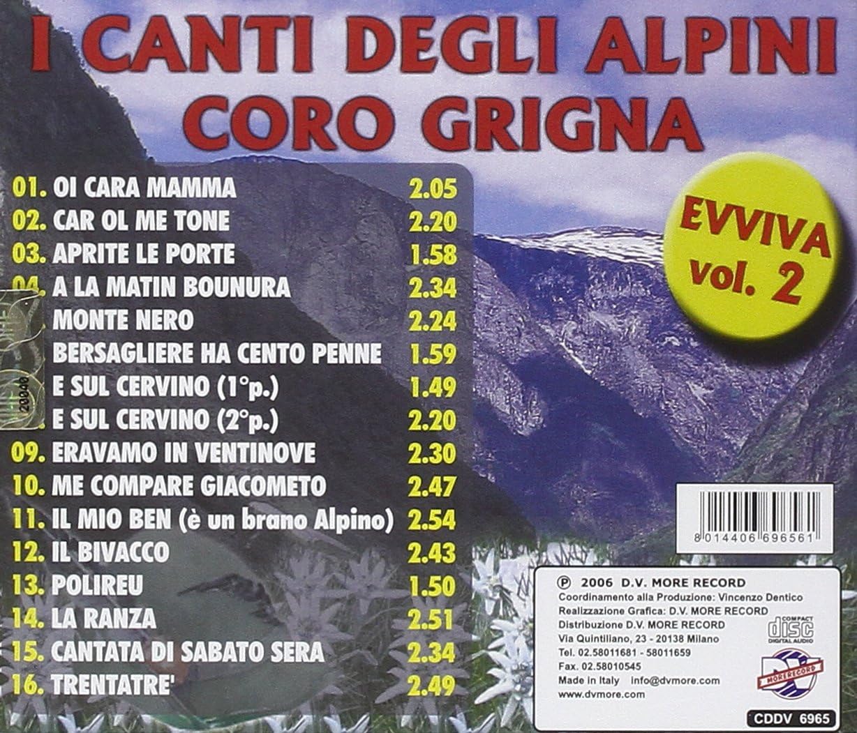 I Canti Degli Alpini Evviva Vol.2