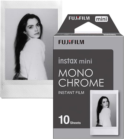 instax mini instant film Monochrome, 10 shot pack, suitable for all instax mini cameras and printers