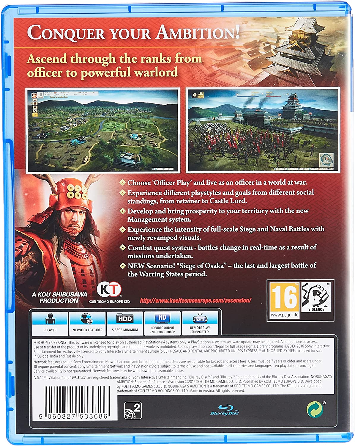 Nobunaga's Ambition: Sphere of Influence - Ascension (PS4)