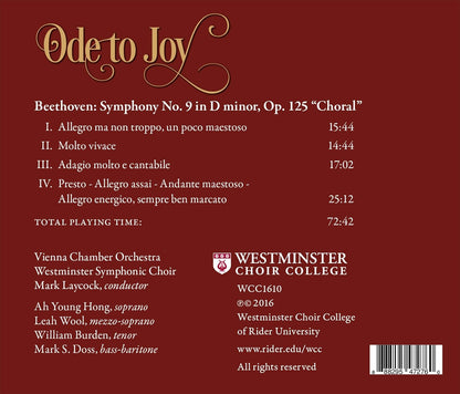 Ode to Joy: Beethoven - Symphony No. 9 in D minor, Op. 1 Choral"
