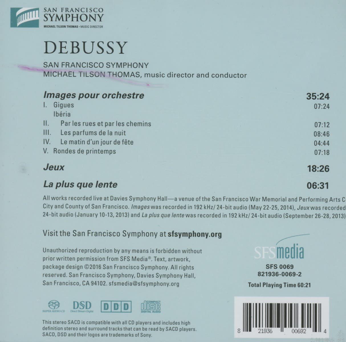 Debussy: Images, Jeux & La Plus Que Lente