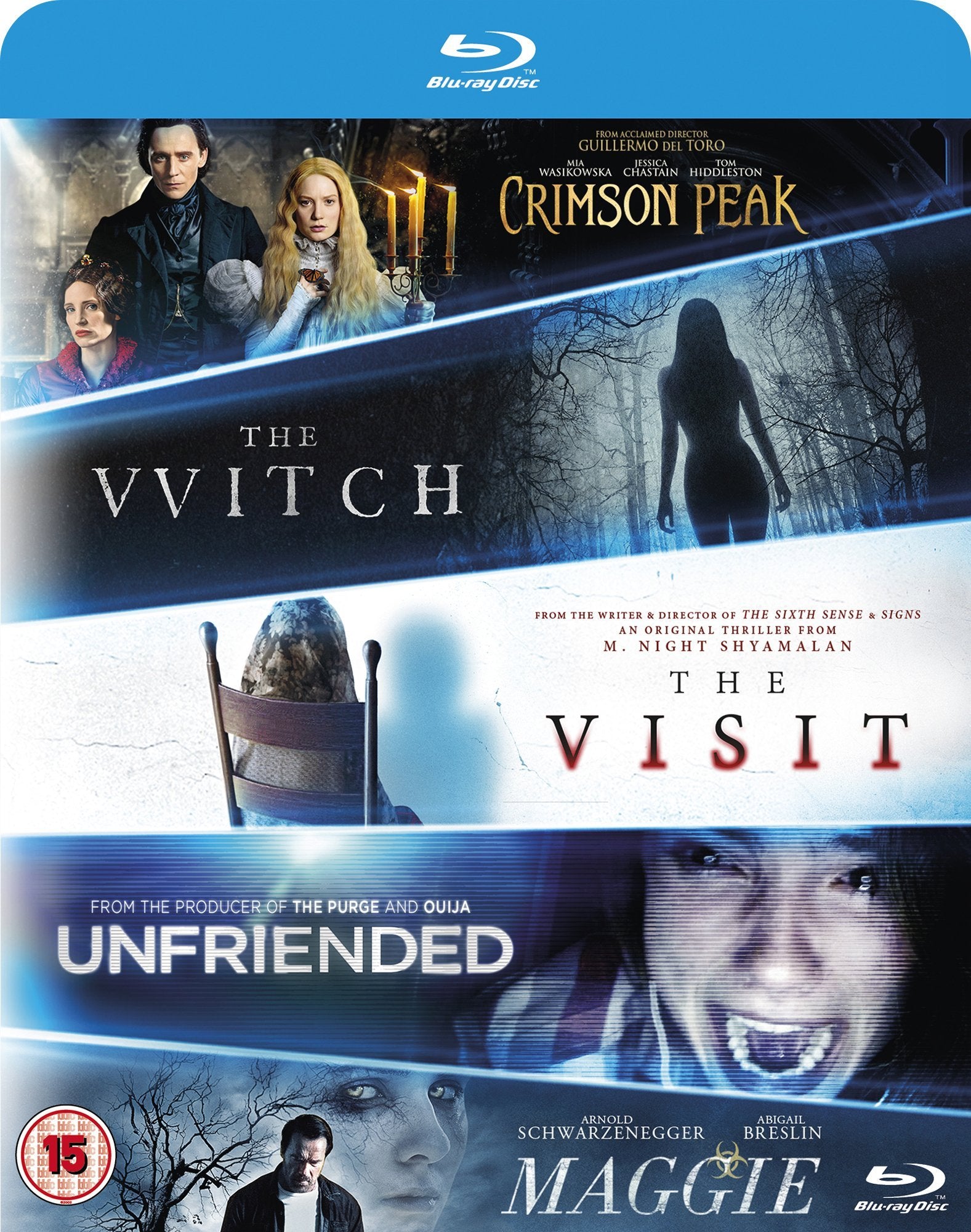 The Witch/Crimson Peak/Maggie/The Visit/Unfriended