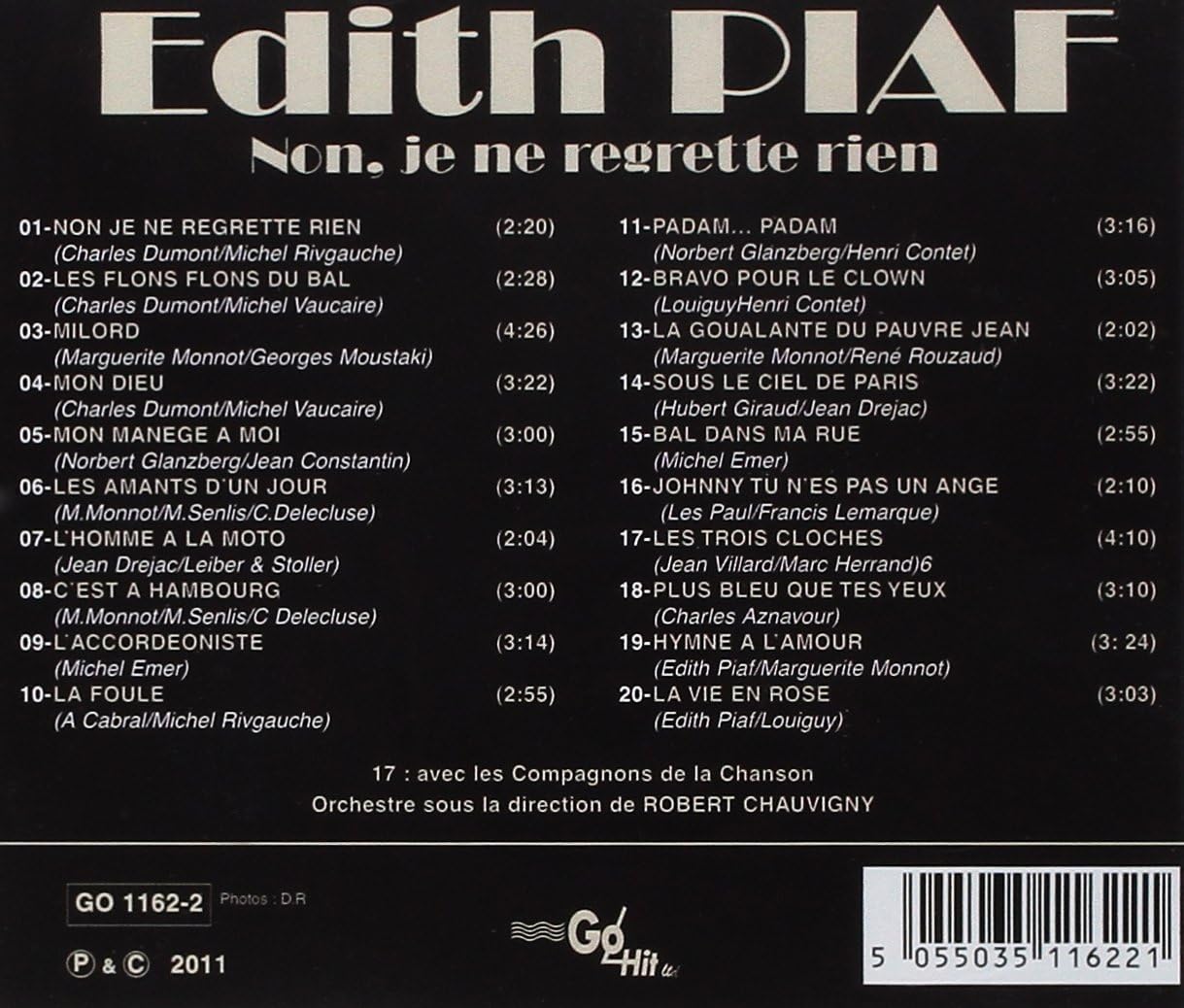5055035111929 - Non, Je Ne Regrette Rien (1 CD