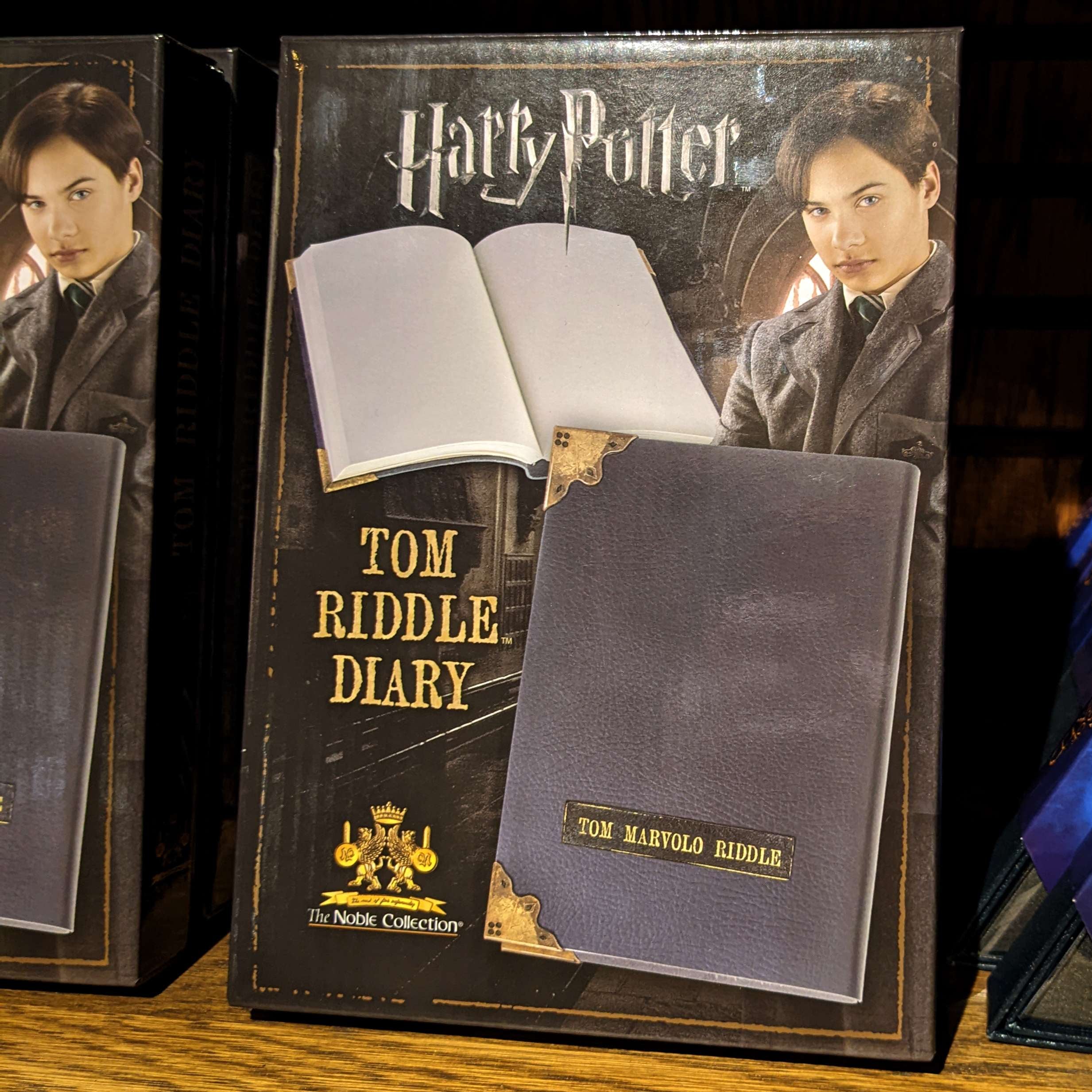 The Noble Collection Harry Potter Tom Riddle Diary - 8in (21cm) Journal Diary Replica - Includes Blank Pages & Metal Corner Plates - Harry Potter Film Set Movie Props Gifts Stationery