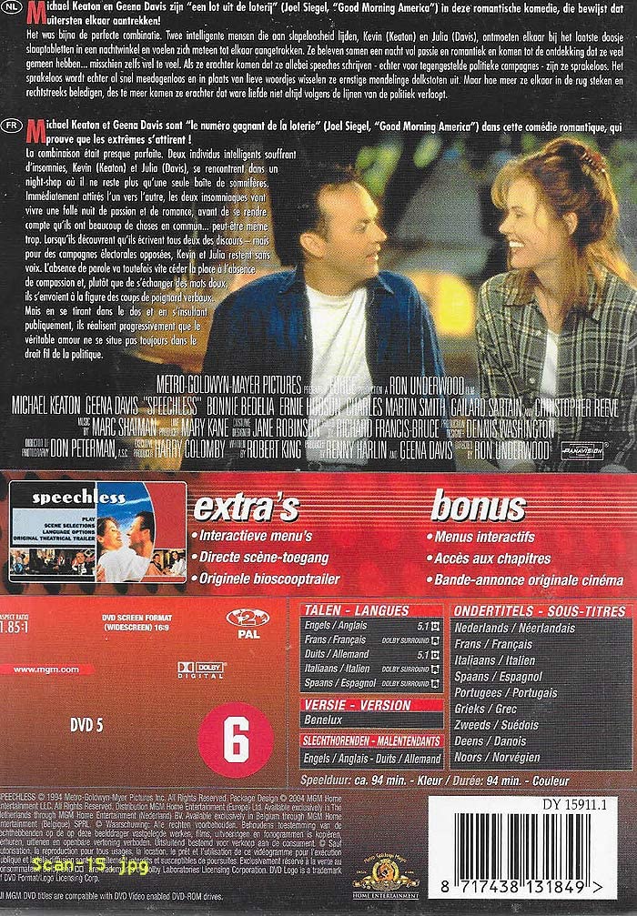 dvd - Speechless (1 DVD