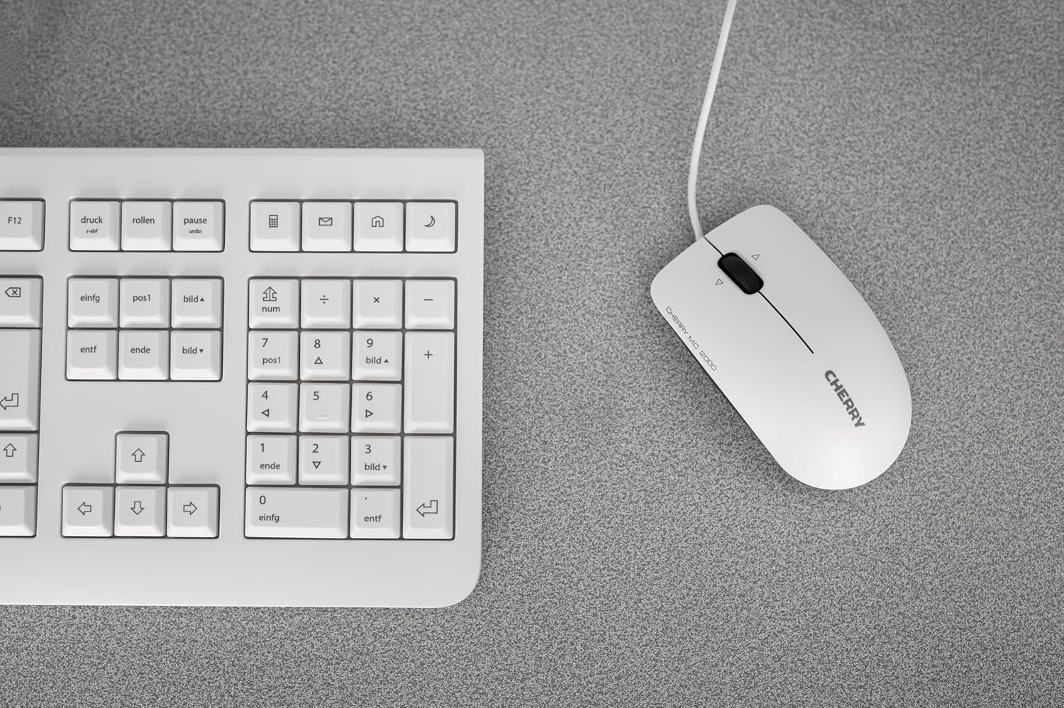 Cherry KC 1000 - (UK layout) keyboards (Wired, USB, Grey, USB, 0 - 50 °C, -20 - 65 °C