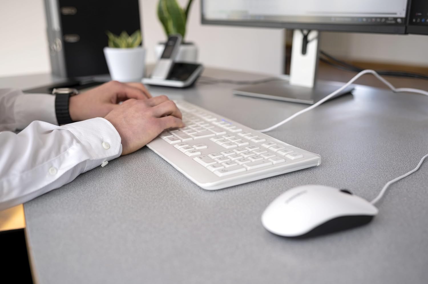 Cherry KC 1000 - (UK layout) keyboards (Wired, USB, Grey, USB, 0 - 50 °C, -20 - 65 °C