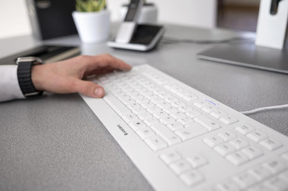 Cherry KC 1000 - (UK layout) keyboards (Wired, USB, Grey, USB, 0 - 50 °C, -20 - 65 °C