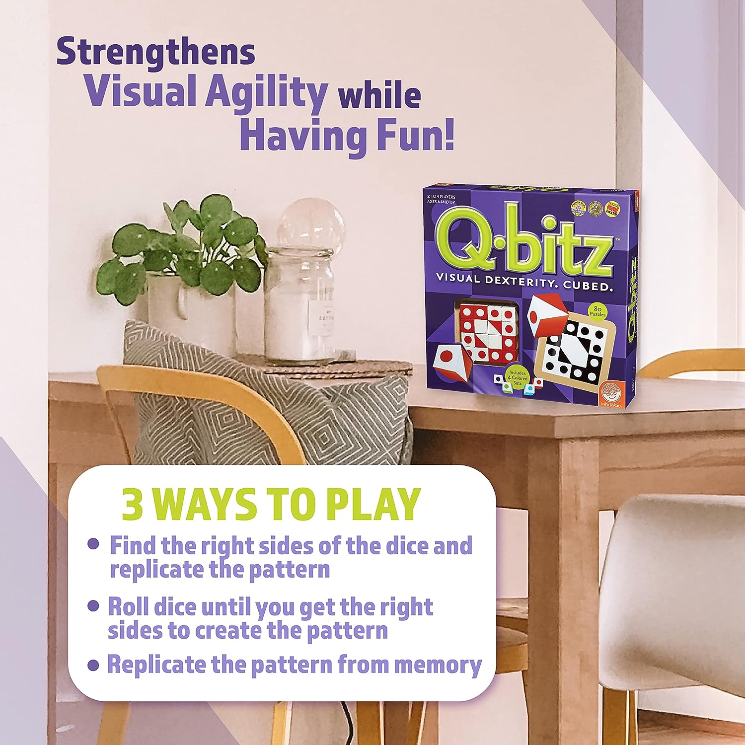 MindWare Juego de Mesa, Color (Green Board Games CSG-QBITZ