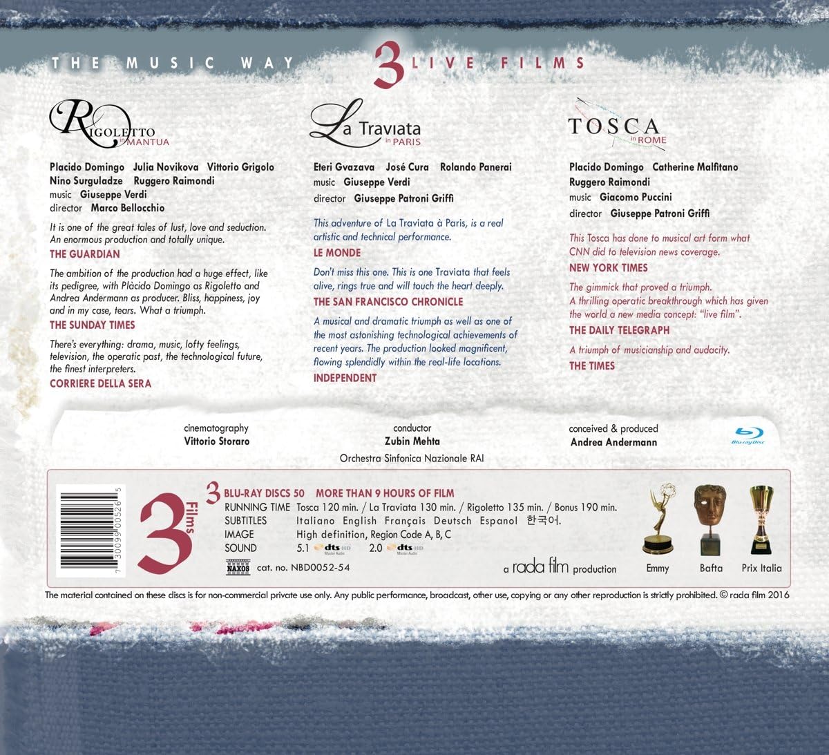 Verdi: La Traviata / Rigoletto / Tosca