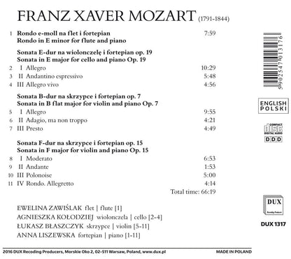 Franz Xavier MOZART CHAMBER WORKS