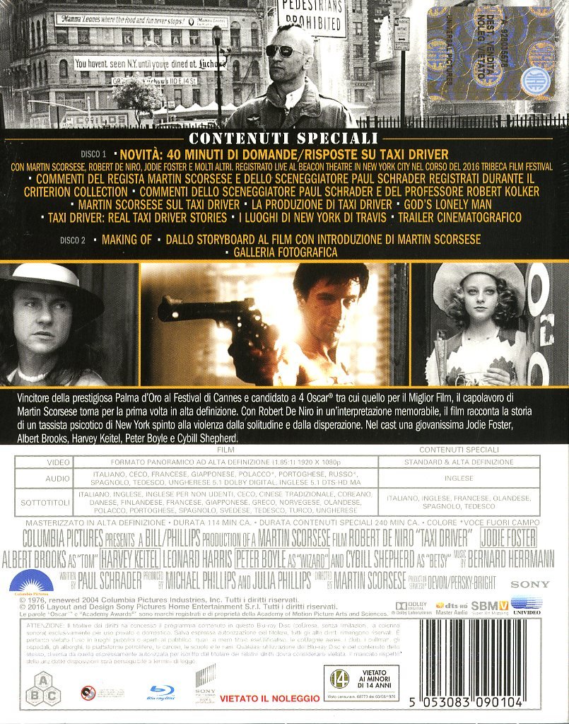 taxi driver - 40th anniversary new edition - blu ray BluRay Italian Import