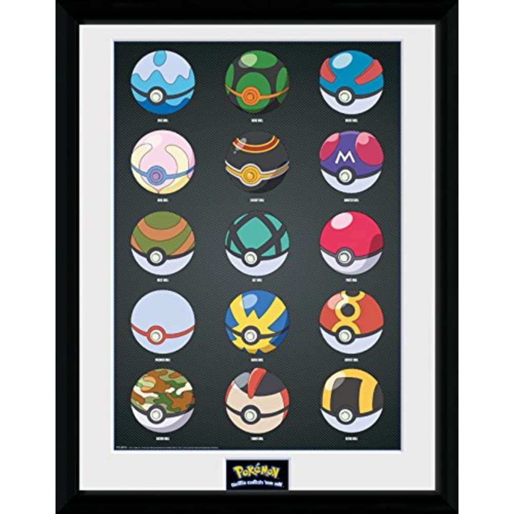 Pokemon - Framed Print Pokeballs (30X40)