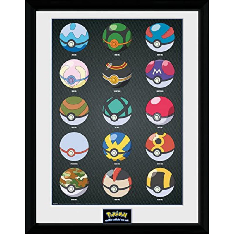 Pokemon - Framed Print Pokeballs (30X40)