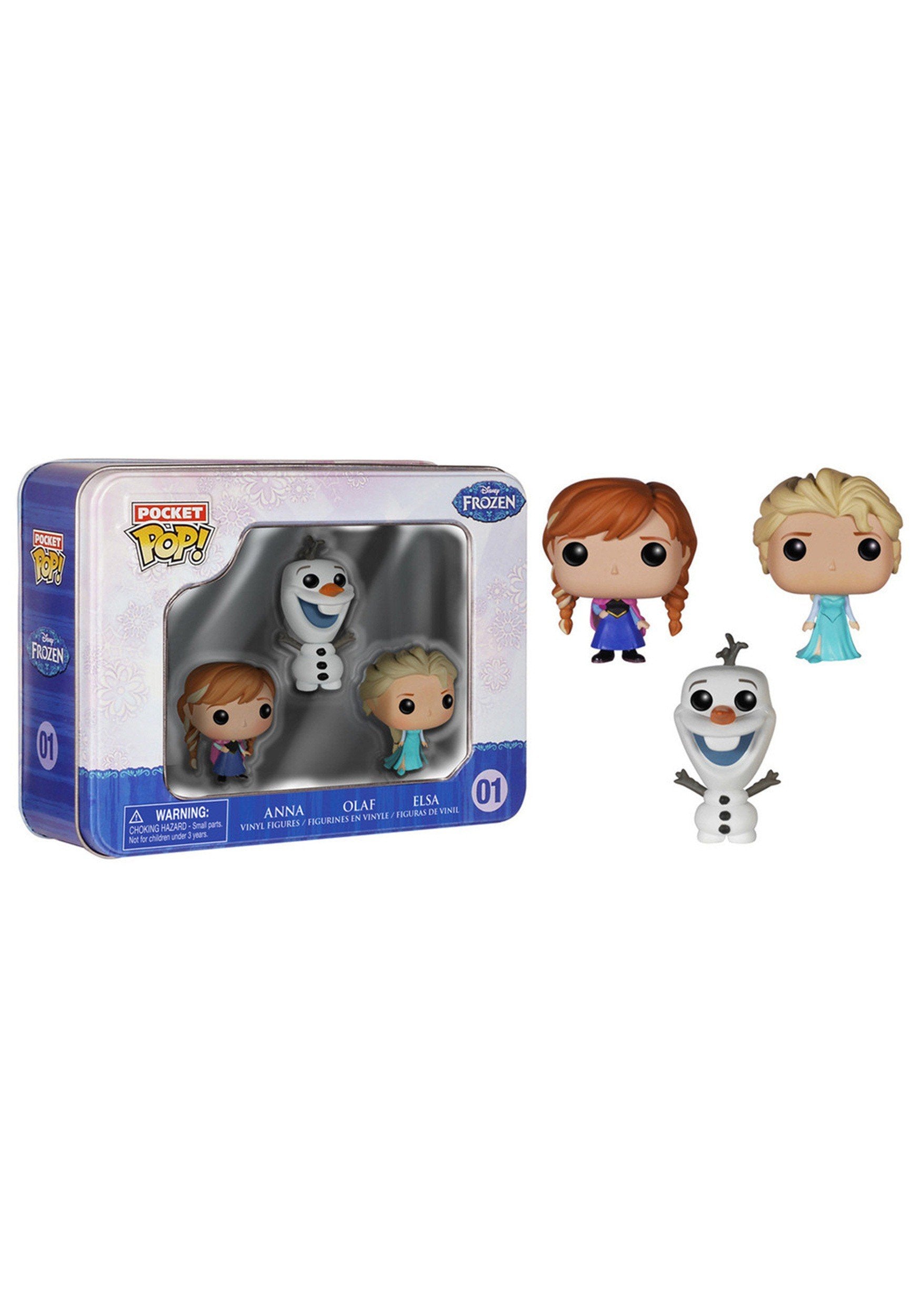 Pocket POP! Tin Frozen Elsa Anna Olaf Figure (Pack of 3