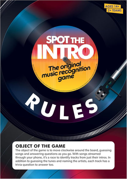 Cheatwell Games Spot the Intro - Music Recognition Quiz Game - From the 60's to the 2010's - Ages 14+