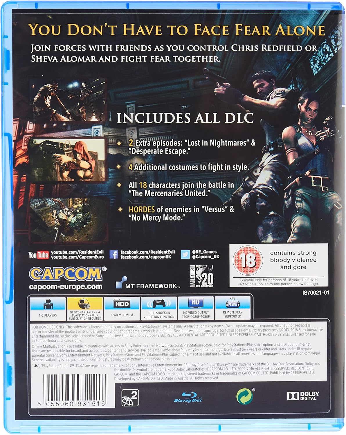 Resident Evil 5 HD (PS4)