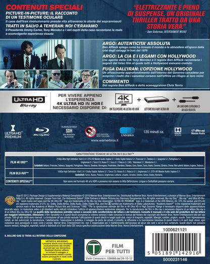 argo (blu-ray 4k ultra hd+blu-ray) BluRay Italian Import