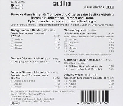 Baroque Highlights for Trumpet and Organ (Michel)