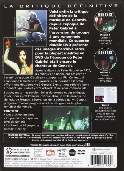 Genesis : Inside Genesis 1970-1980 (Coffret 2 DVD + livret 48 pages photos rares et détail des titres