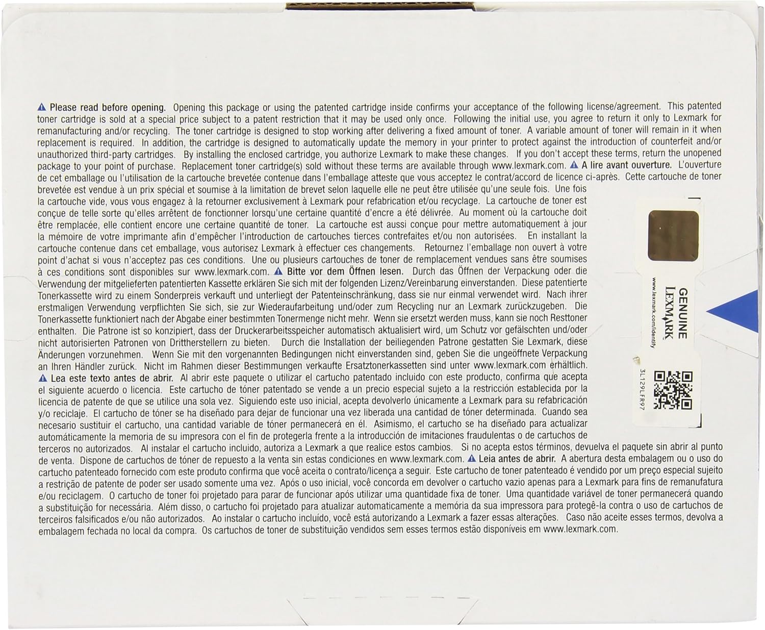 Lexmark 74C20K0 Original Laser Toner - Black
