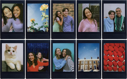 instax mini instant film, Black border, 10 shot pack, suitable for instax mini cameras and printers